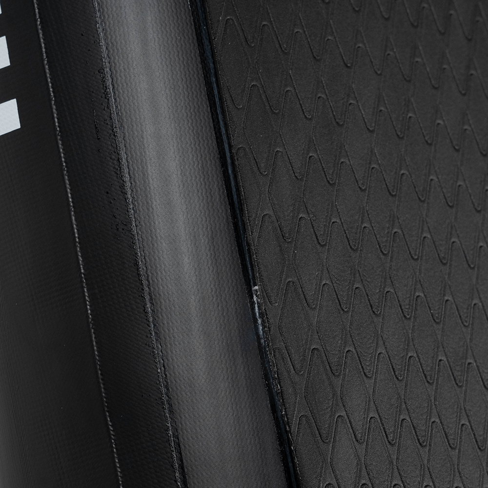 refurbished sup board lijmresten topdeck zijkant