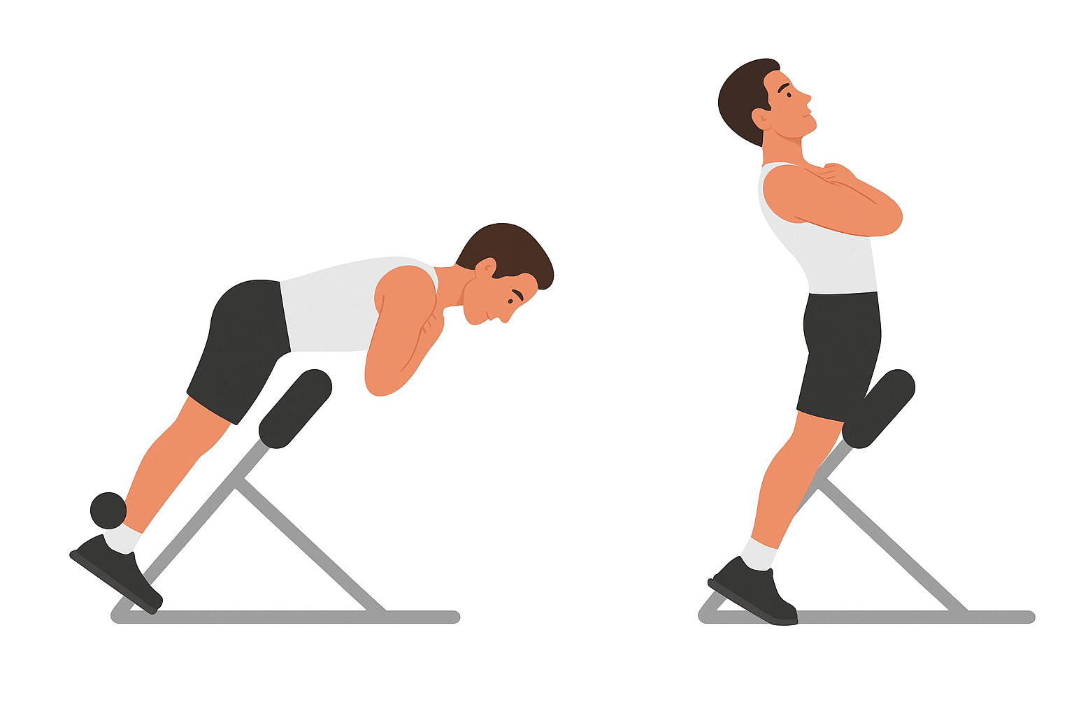 Hyper Extension Cartoon Oefening
