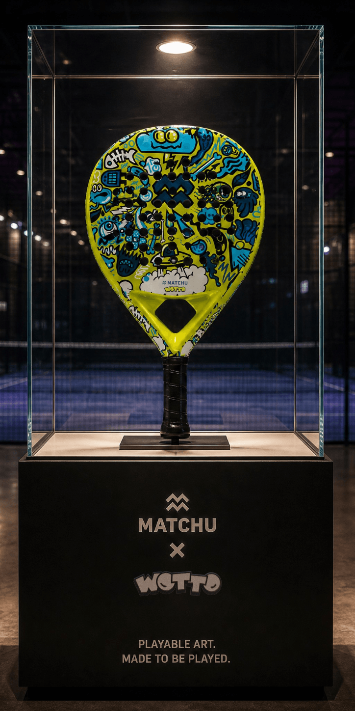 Padel racket vitrine kast