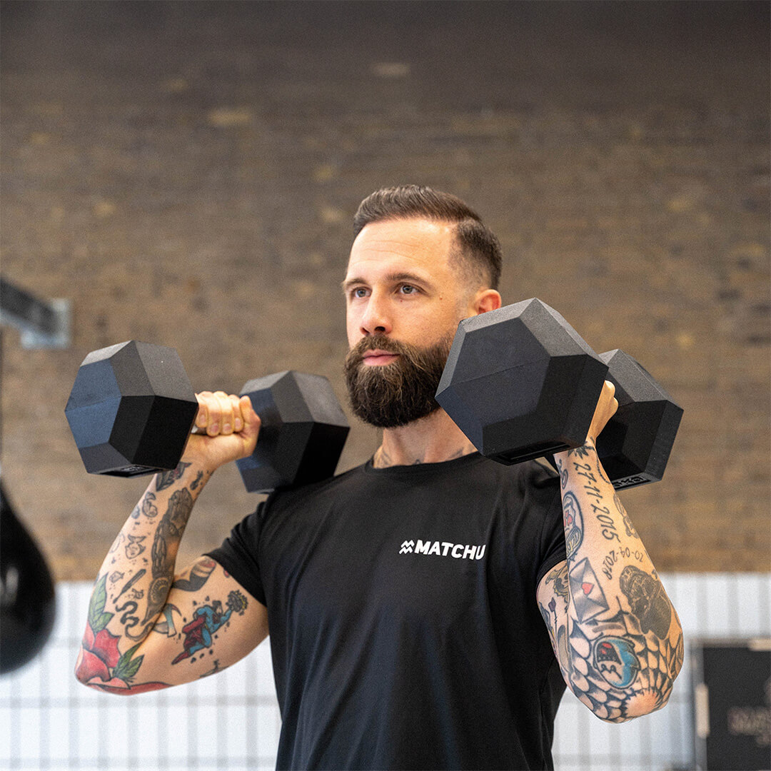 matchu hexa dumbbell 17.5kg lift alvin vimotion