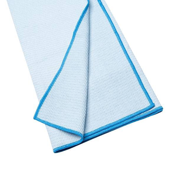 Yoga handdoek divine blue gevouwen