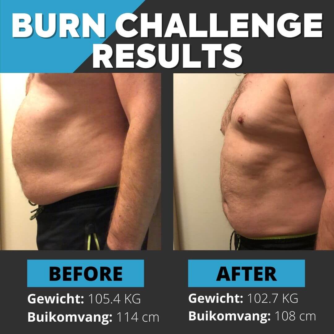 Burn challenge resultaten man