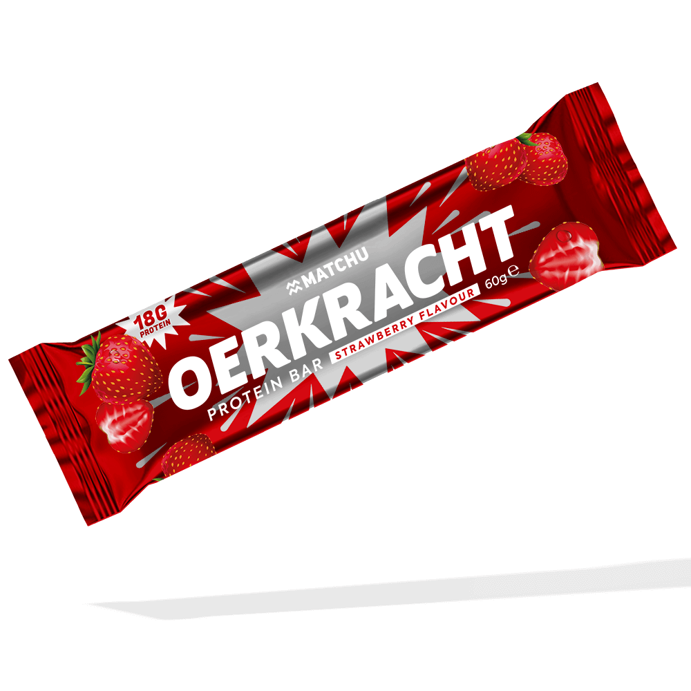 Oerkracht Strawberry Protein Bar bovenaanzicht