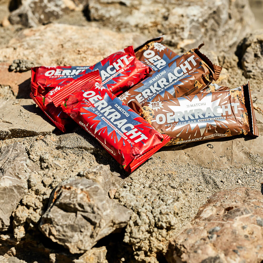 Oerkracht proteïne repen aardbei en cookie van Matchu Sports